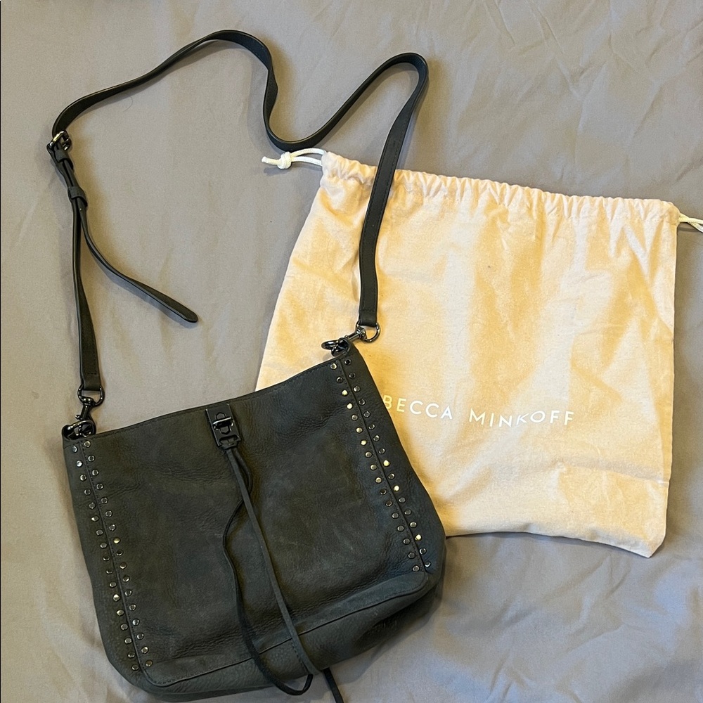 Rebecca Minkoff Dark Gray Studded Crossbody Bag